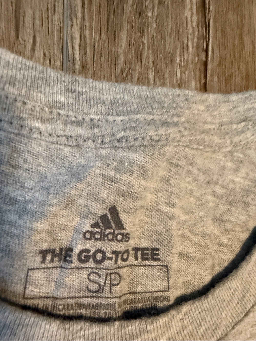 adidas Heather Gray Tee with Mint Logo - Picture 2 of 5